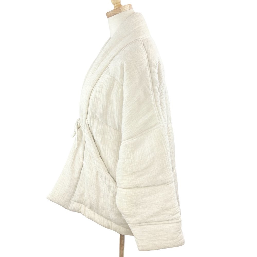 SOLD: 7115 by Szeki Sumo Gauze Puffer in Oatmeal sz S - Picture 4 of 7